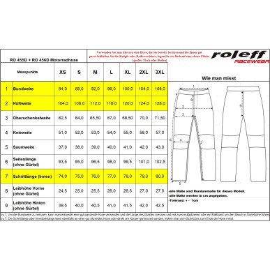 Roleff RO456D Damen-Motorradhose – Wasserdicht, atmungsaktiv & mit herausnehmbarer Membrane und Thermofutte - 5