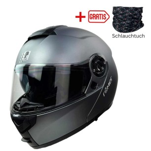 RR20771 - Römer Klapphelm -Motorradhelm mit Sonnenvisier, titanium- matt - 1