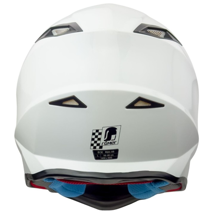 RR13017 Römer Crosshelm Weiß Glänzend – Motorradhelm mit Ratschenverschluss & Belüftung RR13017 Römer Crosshelm Weiß Glänzend – Motorradhelm mit Ratschenverschluss & Belüftung