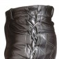 RO3 - Klassische, schwarze Schnürlederjeans aus echtem Rindsleder RO3 - Klassische, schwarze Schnürlederjeans aus echtem Rindsleder