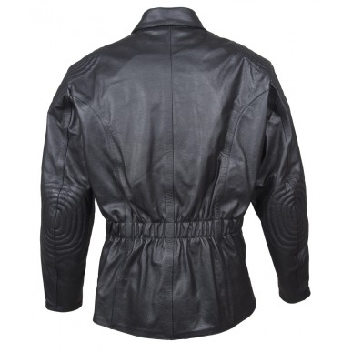 RO222 - Schwarze, klassische Lederjacke klassische im Stil der 70er - 3
