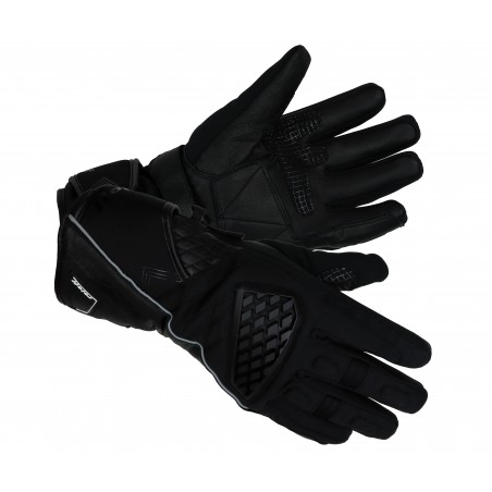 Schwarze Winter- Motorradhandschuhe mit Verstärkungen - Cat1