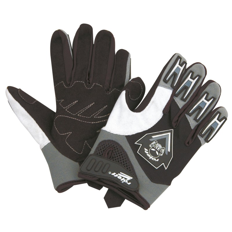 RO59 - Kinder- Motocross- Handschuhe in schwarz/grau/weiss