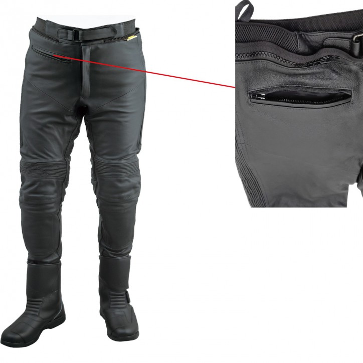 RO16 - Stiefel- Motorradhose aus hochwertigem Rind-Nappaleder und kompletter Sicherheitsausstattung RO16 - Stiefel- Motorradhose aus hochwertigem Rind-Nappaleder und kompletter Sicherheitsausstattung