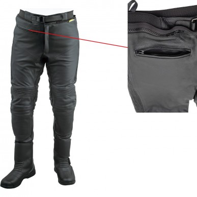 RO16 - Stiefel- Motorradhose aus hochwertigem Rind-Nappaleder und kompletter Sicherheitsausstattung - 2
