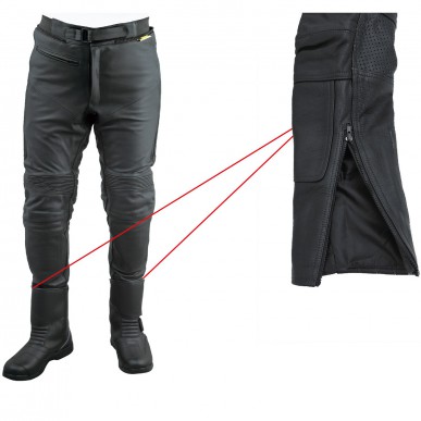 RO16 - Stiefel- Motorradhose aus hochwertigem Rind-Nappaleder und kompletter Sicherheitsausstattung - 3