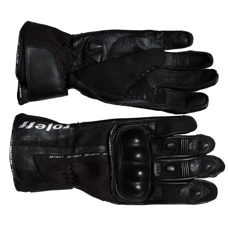 Lederhandschuhe Leder Motorradhandschuhe schwarz kurze Handschuhe perforiert 